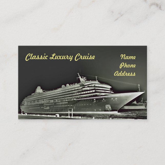 Carte De Visite Ligne de croisière de luxe classique (Devant)