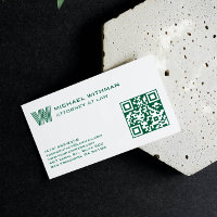 LIGNE DE MONOGRAMME VERT QR AVOCAT EXPERT-COMPTABL