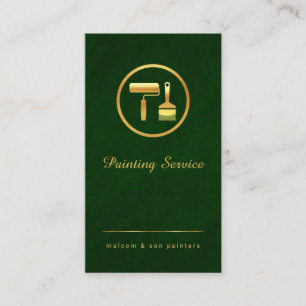 Carte De Visite Ligne Emerald Green Gold