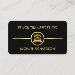 Carte De Visite Ligne minimaliste Gold Truck