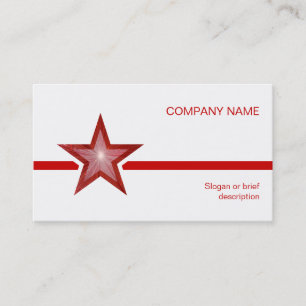 Carte De Visite Ligne rouge blanc d'étoile rouge de modèle de