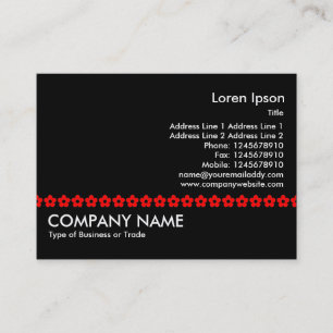 Carte De Visite Ligne rouge - Noir