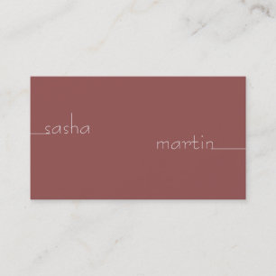 Carte De Visite Ligne simple vers texte (valeur rose)