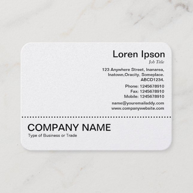 Carte De Visite Ligne v2 - Noir sur (Or) (Devant)