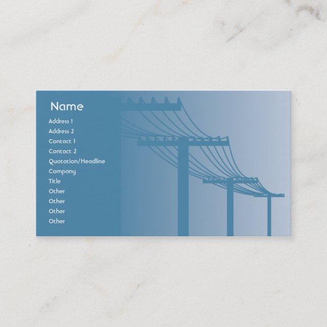 Carte De Visite Lignes à  haute tension - affaires (Devant)