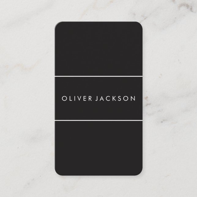 Carte De Visite Lignes d'accents minimalistes professionnelles (Devant)
