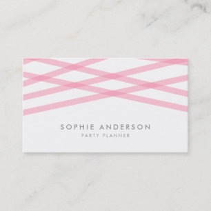 Carte De Visite Lignes de chevauchement roses