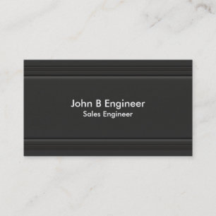Carte De Visite Lignes de frontière 3d horizontales noires de Matt