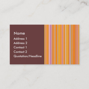 Carte De Visite Lignes orange