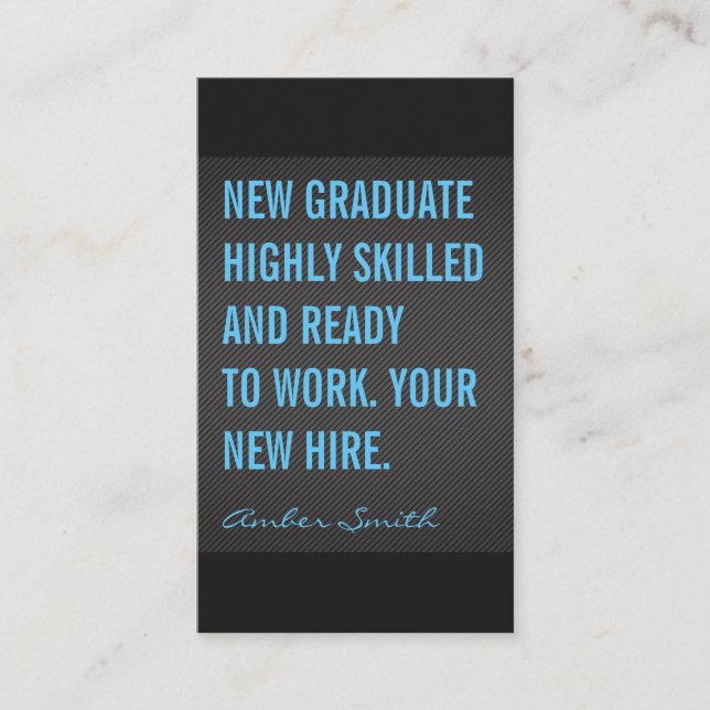 Carte De Visite Lignes textuelles de devis en gras (Devant)