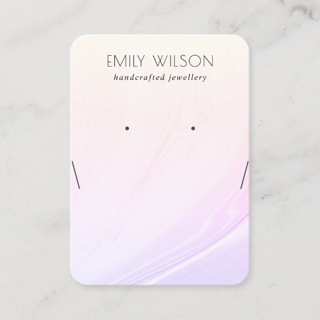 Carte De Visite Lilac Blush Holographique Elevage Écran de collier (Devant)