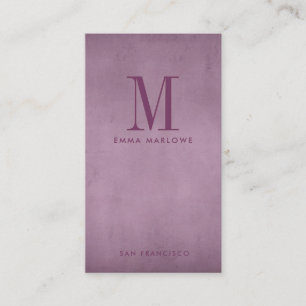Carte De Visite Lilac monogramme minimal