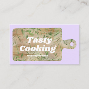 Carte De Visite Lilac Pastel Cuisine chef du comité de coupe