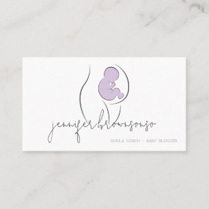 Carte De Visite Lilac Unique Doula Coach de Naissance Enceinte
