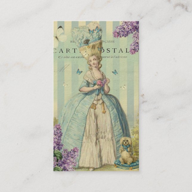 Carte De Visite Lilas au printemps, en ivoire, (Devant)