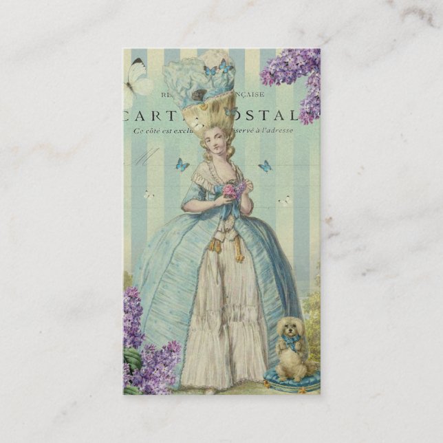 Carte De Visite Lilas au printemps, or (Devant)
