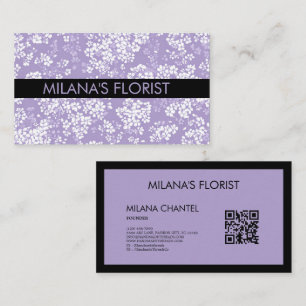 Carte De Visite Lilas Daisy Fleur Moderne Tendance Fleuriste