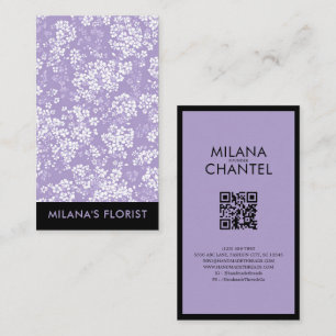 Carte De Visite Lilas Daisy Fleur Moderne Tendance Fleuriste