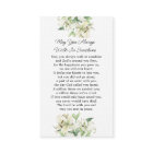 Lily Memorial Photo Funeral Prayer Card