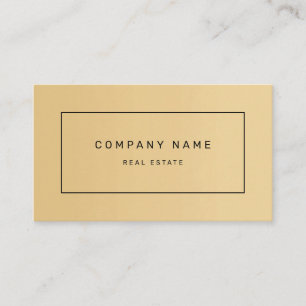 Carte De Visite L'immeuble minimaliste moderne Golden