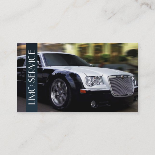 Carte De Visite Limo, Limousines, Taxi Driver Business (Devant)