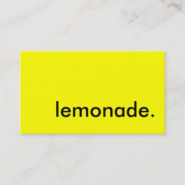 Carte De Visite limonade. (Devant)