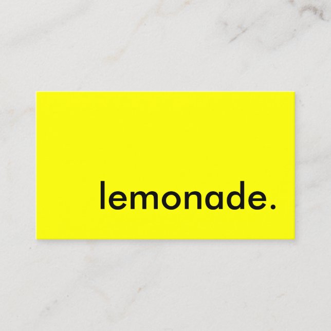 Carte De Visite limonade. (Devant)