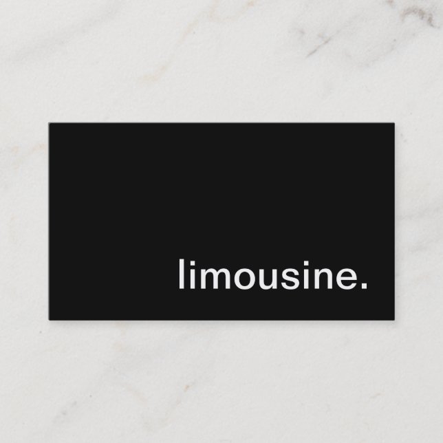 Carte De Visite Limousine (Devant)