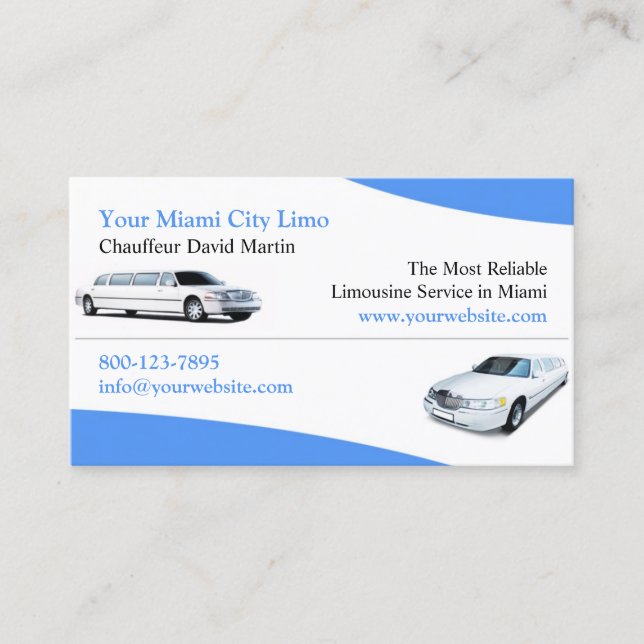 Carte de visite limousine (Devant)