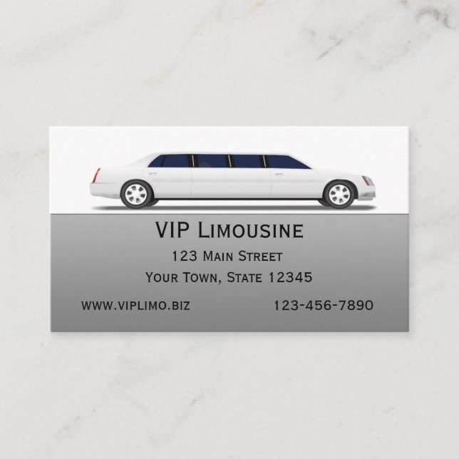 Carte De Visite Limousine blanche (Devant)