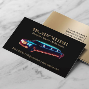 Carte De Visite Limousine & Taxi Voiture pour la location Modern B