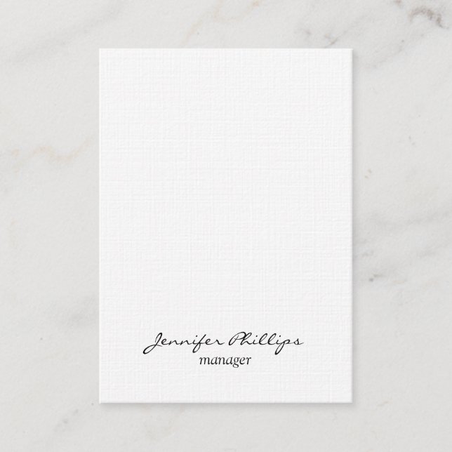 Carte De Visite Lin Chubby Moderne Design Professionnel (Devant)