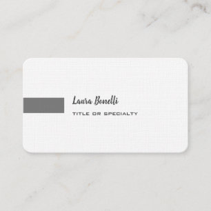 Carte De Visite Lin de qualité supérieure gris blanc professionnel