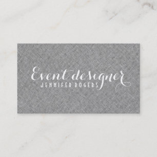 Carte De Visite Lin gris simple look