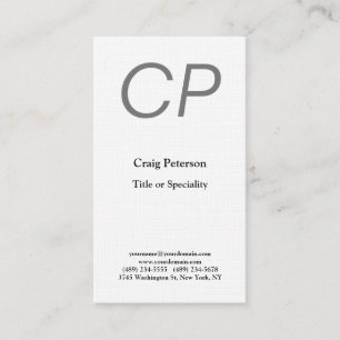 Carte De Visite Lin Monogramme créatif Moderne Minimaliste