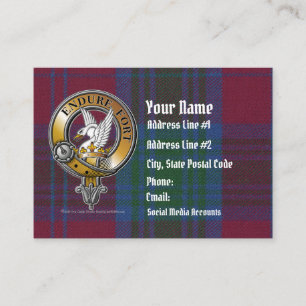 Carte De Visite Lindsay Tartan & Badge