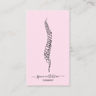 Carte De Visite Line Pink Spine vertebrae orthopédique médecins