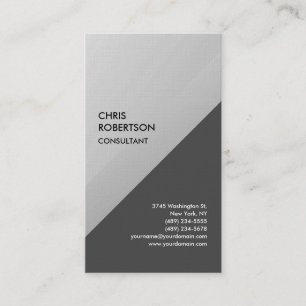 Carte De Visite Linen Silver Grey Exclusive Spécial Moderne Unique