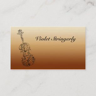 Carte De Visite L'information de contact de violoniste