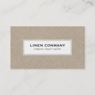 Carte De Visite Linge beige Burlap Texture Arrière - plan blanc