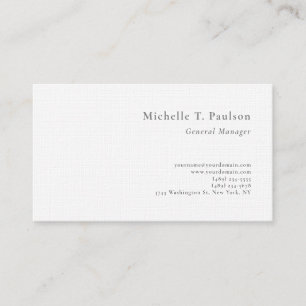 Carte De Visite Linge de luxe minimaliste moderne de luxe