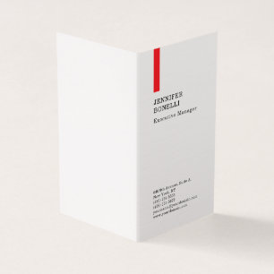 Carte De Visite Linge de luxe uni minimaliste moderne rouge blanc