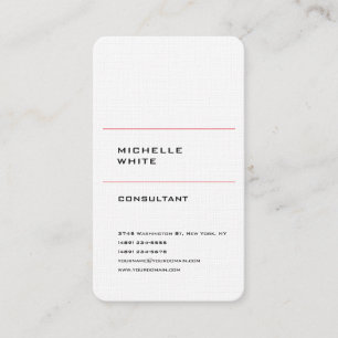 Carte De Visite Linge de qualité supérieure minimaliste Plain simp