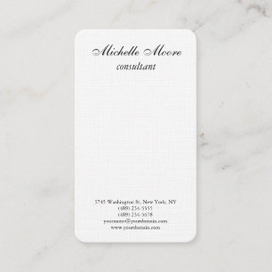 Carte De Visite Linge de qualité supérieure noir et blanc minimali