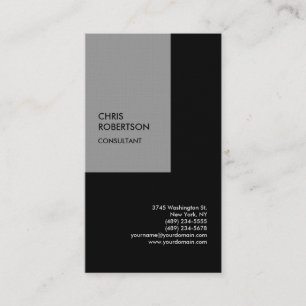 Carte De Visite Linge exclusif spécial gris noir moderne minimal