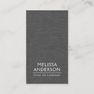 Carte De Visite Linge gris foncé minimaliste vertical professionne