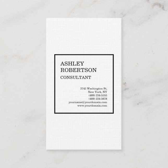 Carte De Visite Linge moderne Plain professionnel tendance minimal (Devant)