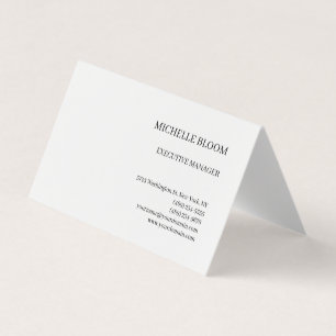 Carte De Visite Linge Moderne Plain Simple Minimaliste