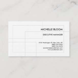 Carte De Visite Linge Moderne Plain Simple Minimaliste Rectangles