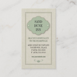Carte De Visite Linge Plaque Hospitality